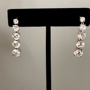 Sterling silver Cubic hanging earrings.